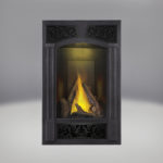 PHAZER® Log Set, Traditional Facing Kit Pewter Finish, MIRRO-FLAME™ Porcelain Reflective Radiant Panels, NIGHT LIGHT™